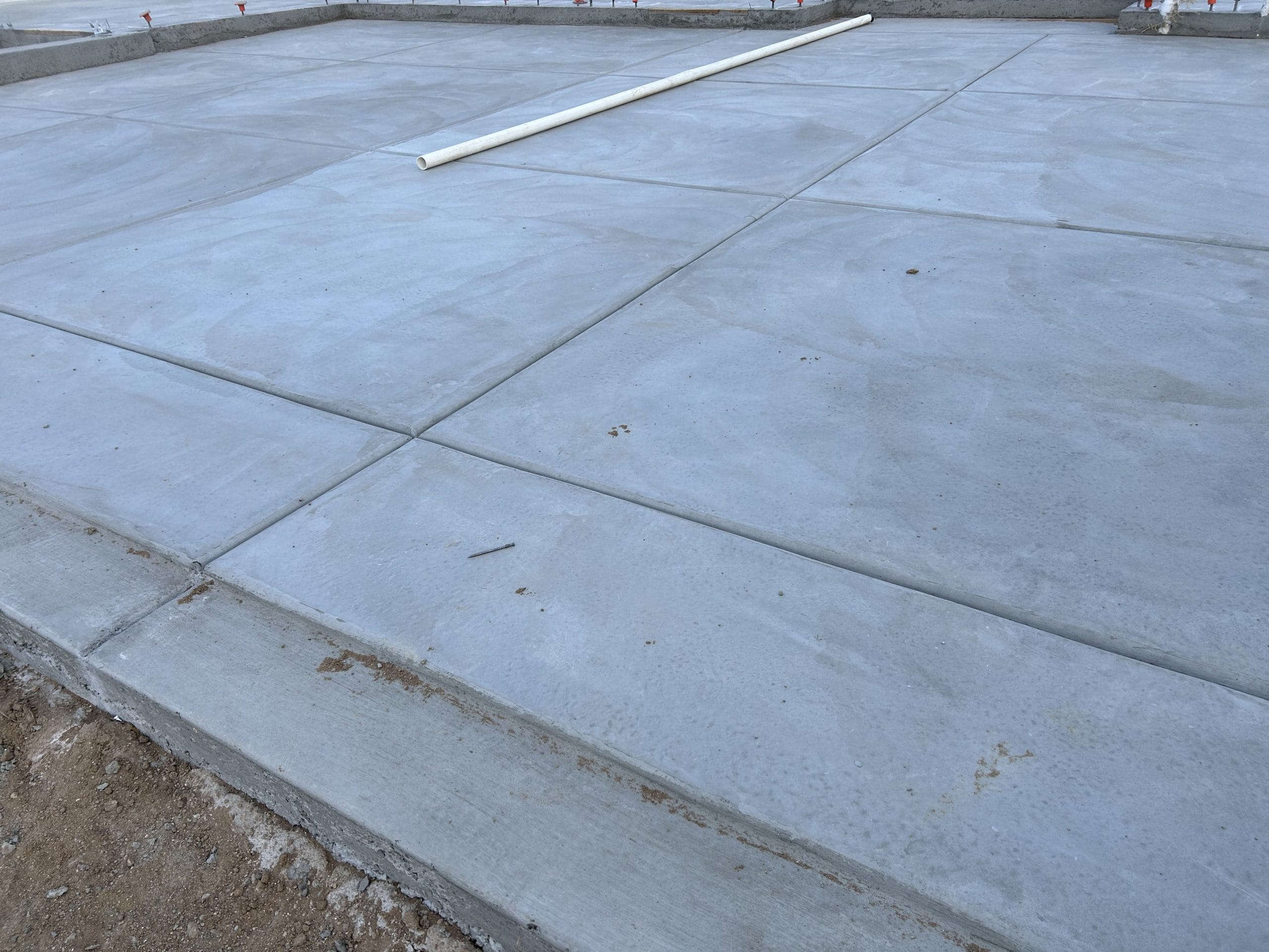 new home build foundation slab